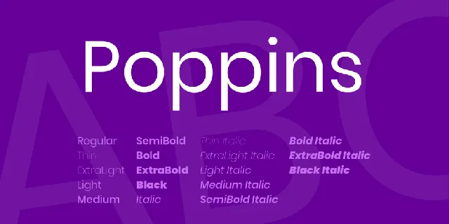 Poppins font