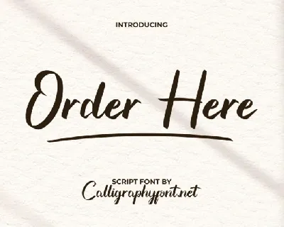 Order Here font