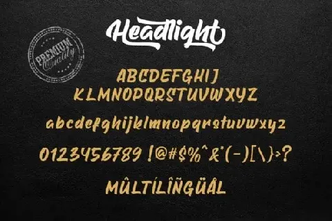 Headlight Script font