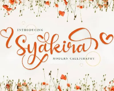 Syakira Modern Calligraphy Script font