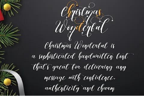 Christmas Wonderful font