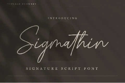 Sigmathin font
