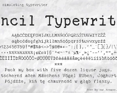 zai Pencil Typewriter font