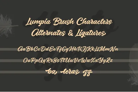 Lumpia Brush Free font