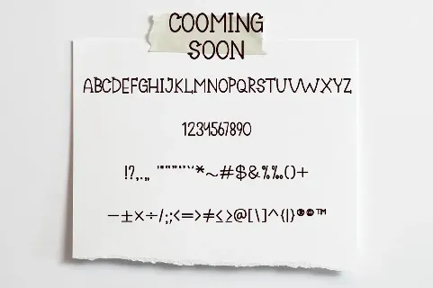 Cooming Soon font