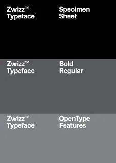 Zwizzâ„¢ Typeface font