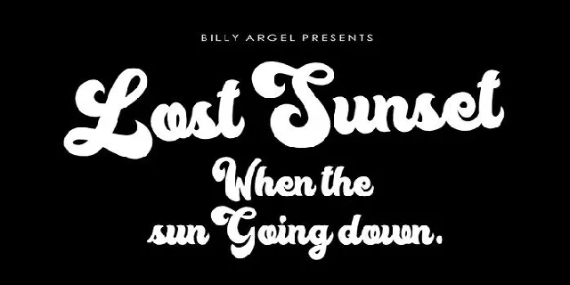 Lost Sunset font