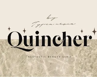 Quincher font