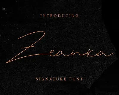 Zeanica Demo font