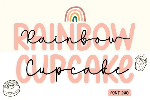 RAINBOW CUPCAKE font