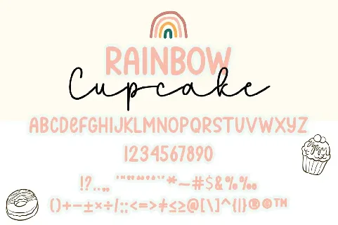 RAINBOW CUPCAKE font