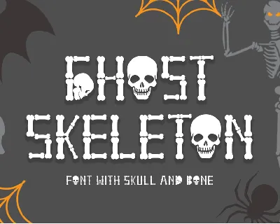 Ghost Skeleton Display font