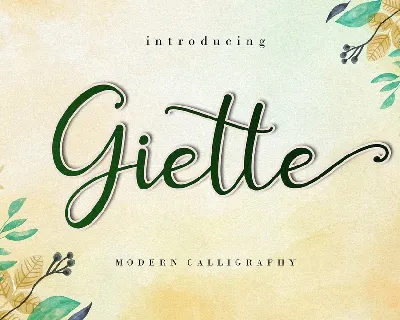 Giette Calligraphy Script font