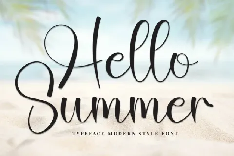 Hello Summer Script font