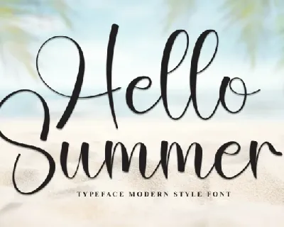 Hello Summer Script font