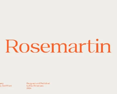 Rosemartin font