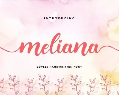 Meliana Calligraphy font