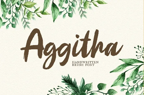 Aggitha Brush font