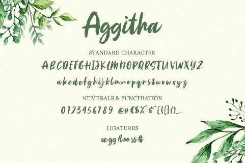 Aggitha Brush font