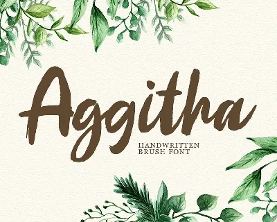 Aggitha Brush font