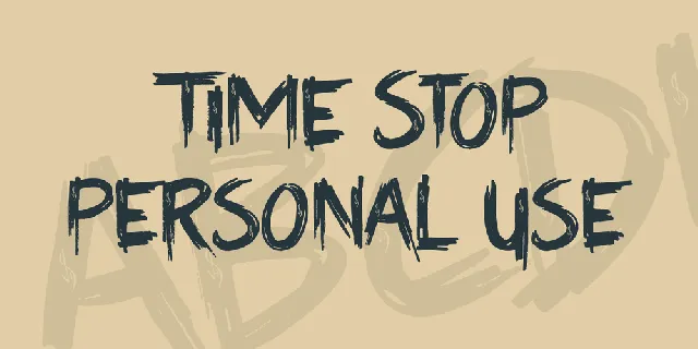 Time Stop Personal Use font