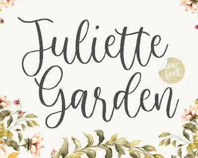 Juliette Garden Calligraphy Script font