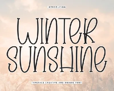 Winter Sunshine Display font