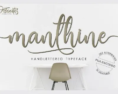 Manthine font