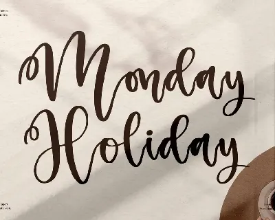 Monday Holiday font