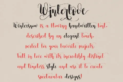 Winterlove font