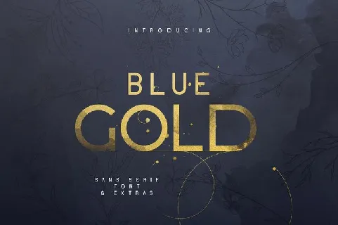 Blue Gold Sans Serif + Extras font