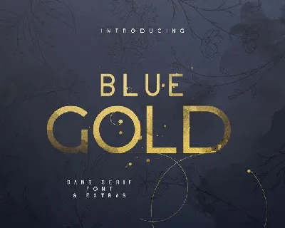 Blue Gold Sans Serif + Extras font