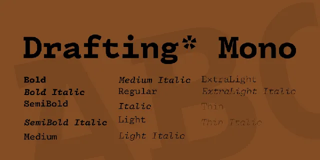 Drafting* Mono font