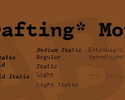 Drafting* Mono font