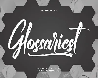 Glossariest Brush font