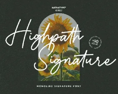 Highpath Signature font