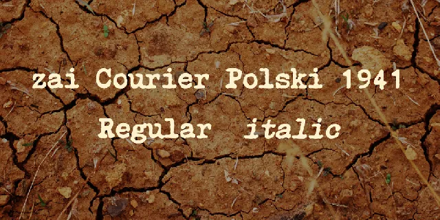 zai Courier Polski 1941 font