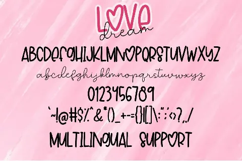 Love Dream font