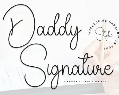 Daddy Signature Script font