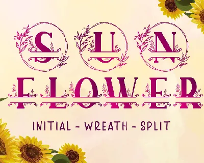 SUNFLOWER MONOGRAM font