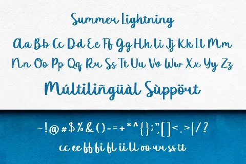 Summer Lightning Demo font