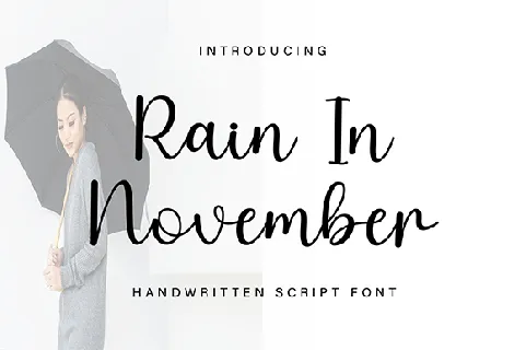 Rain In November font