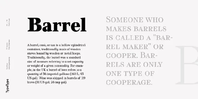 TT Barrels font