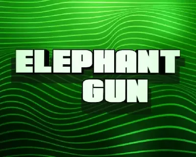 Elephant Gun Display font