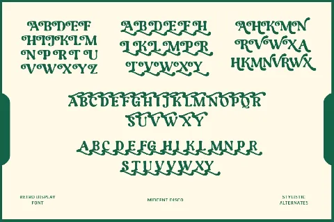 Midcent Disco font