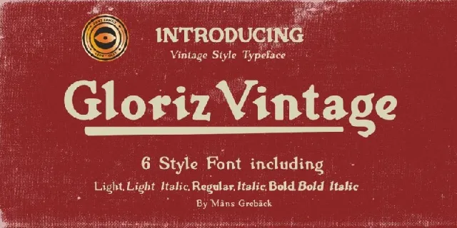 Gloriz Vintage font