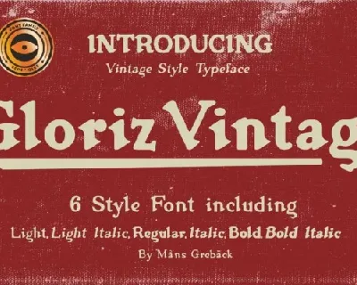 Gloriz Vintage font