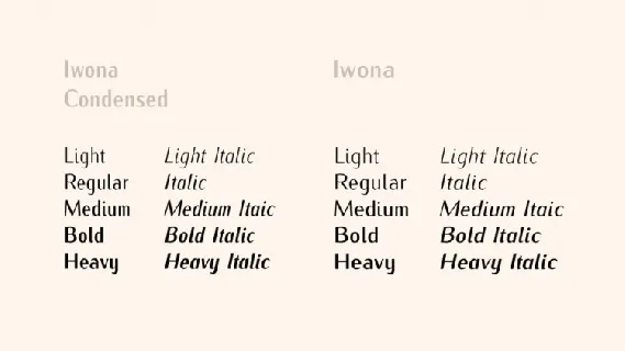 Iwona Family font