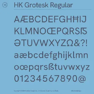 HK Grotesk font