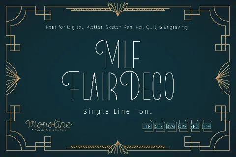 MLF Flair Deco SingleLine TRIAL font